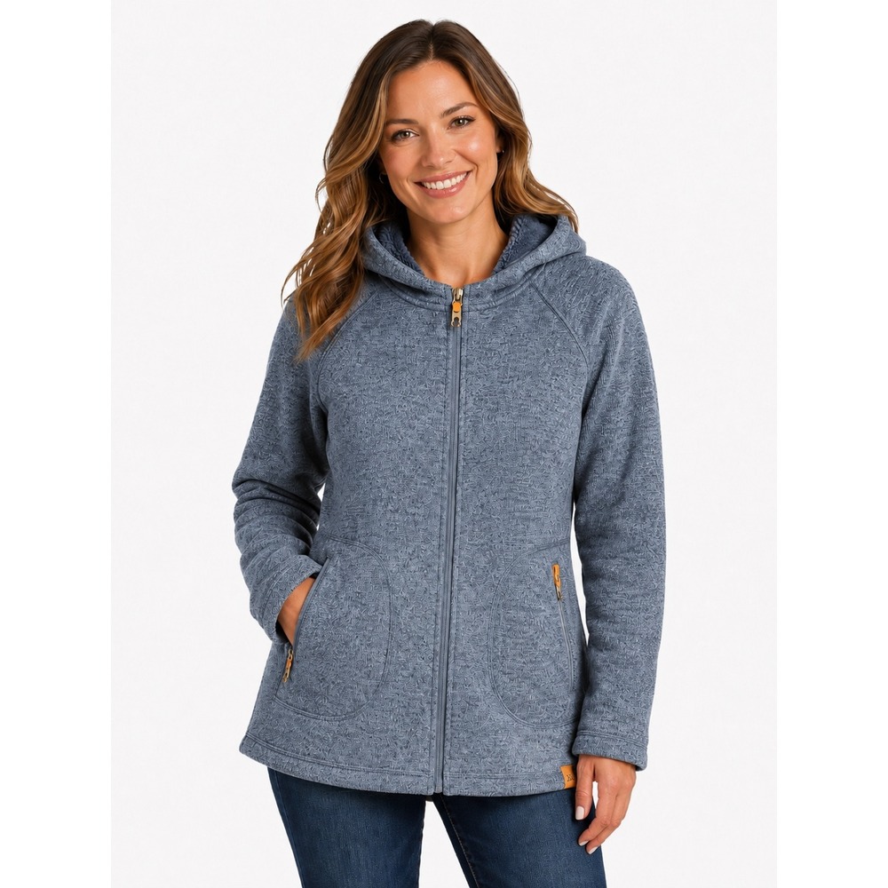 ZeroXposur Gray Sherpa Fleece Lined Full Zip Hoodie Jacket Women L